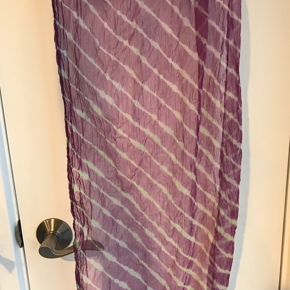 🛑SOLD! Boho Striped Sheer Scarf 🛑 - Picture 2 of 4